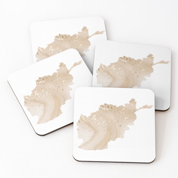 Item preview, Afghanistan Map Shades of Beige & Gold Watercolour  designed and sold by ARTZUROUK.