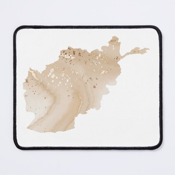 Item preview, Afghanistan Map Shades of Beige & Gold Watercolour  designed and sold by ARTZUROUK.