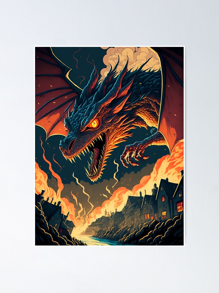 Dragon Attack Poster Print