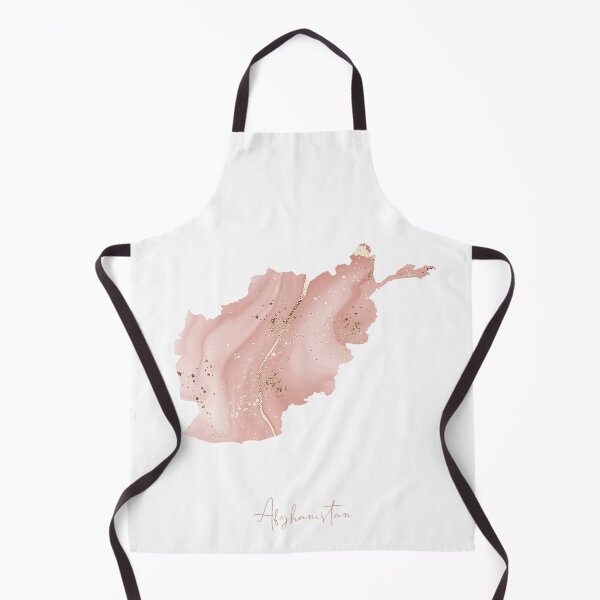 Item preview, Afghanistan Map Shades of Pink & Gold Watercolour designed and sold by ARTZUROUK.