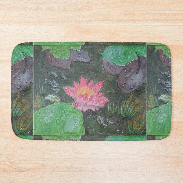 Item preview, Acrylic painting, beautiful pink waterlily flower designed and sold by naturematters.