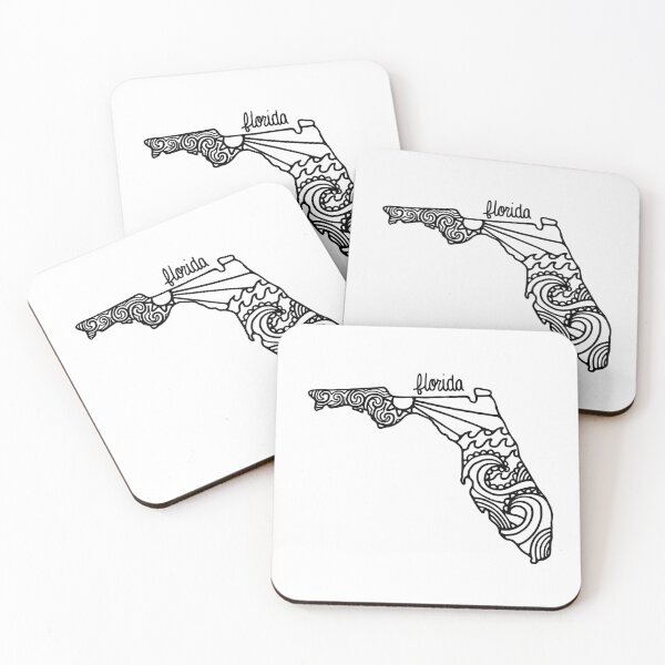 Item preview, Florida Mandala Zentangle State Outline designed and sold by murialbezanson.