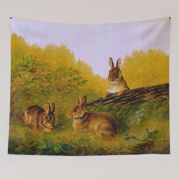 Item preview, Rabbits on a Log - Arthur Fitzwilliam Tait designed and sold by SimpleJoyStyle.