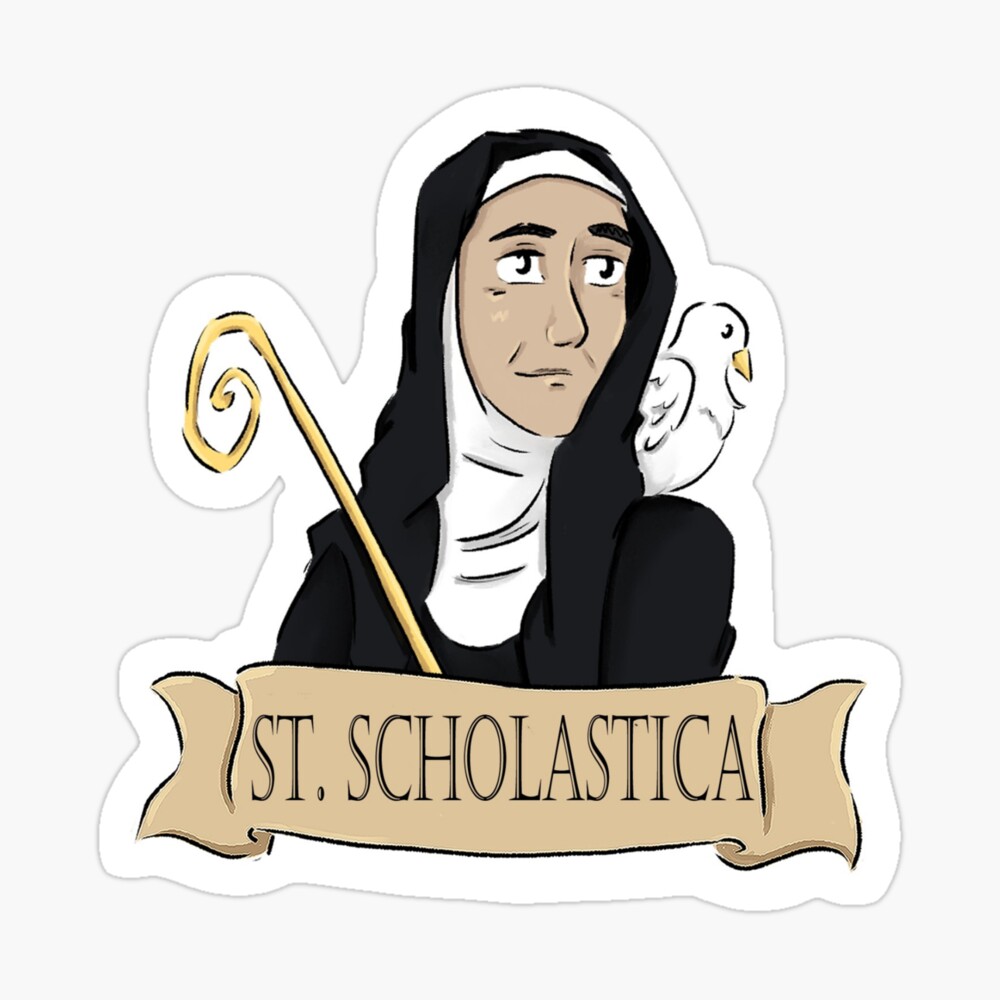 St. Scholastica Prayer Card