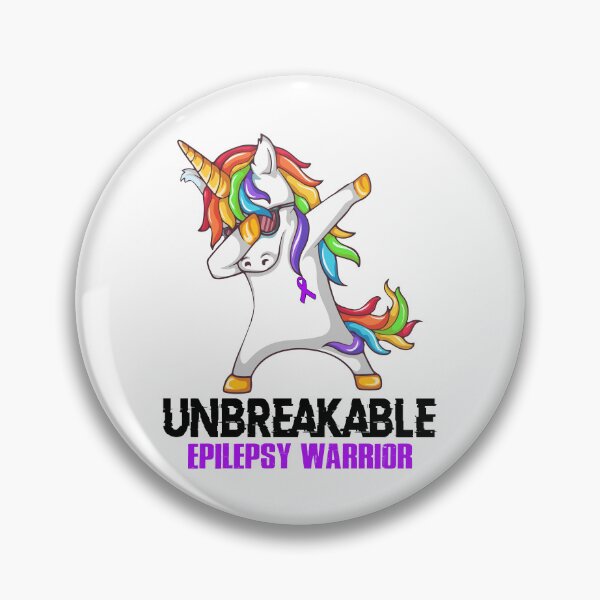 Item preview, Epilepsy Awareness - Unicorn Epilepsy Warrior Ribbon UNBREAKABLE designed and sold by Fernandezf.