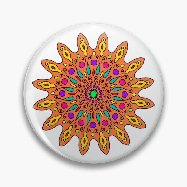 Item preview, Orange mandala 1 designed and sold by AlchemistArtist.