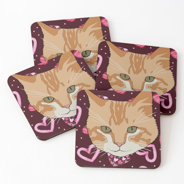 Item preview, Copy of Copy of Orange cat with green eyes valentines  Day pattern  designed and sold by LeahcarsArt.