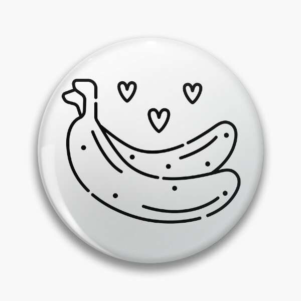 Item preview, Two black outline bananas, love to fruits designed and sold by OM-lova.