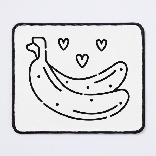 Item preview, Two black outline bananas, love to fruits designed and sold by OM-lova.