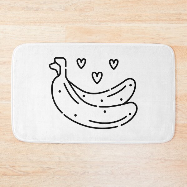 Item preview, Two black outline bananas, love to fruits designed and sold by OM-lova.