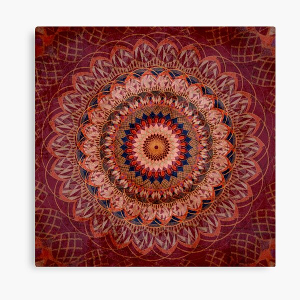 Mandala Gemstone Glory Canvas Print
