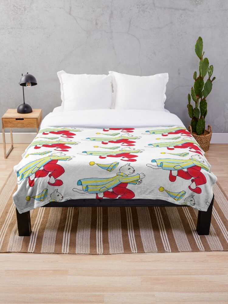 Thumbnail 1 of 6, Throw Blanket, "King Leo Morning Run" designed and sold by gigiamal.