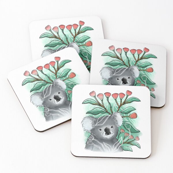 Item preview, Koala in the Native flowers designed and sold by jasmineberry.