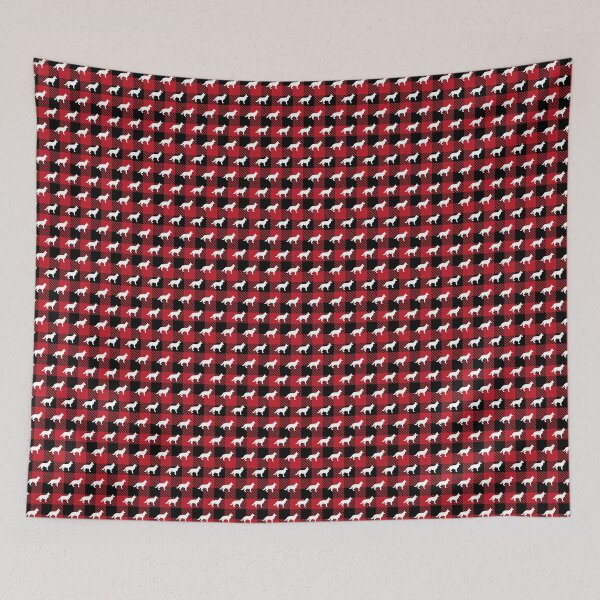 Item preview, German Shepherd Dogs on Red Buffalo Plaid designed and sold by Maria Garcia.