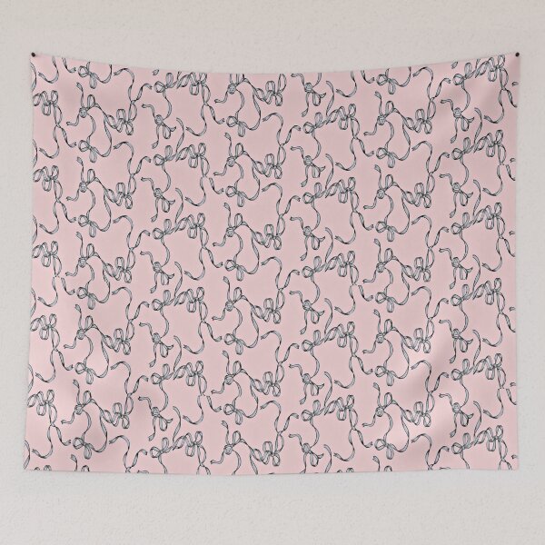 Item preview, Black bows with pink background  designed and sold by Pixiedrop.