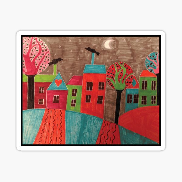 Shape City by Aryan Sticker