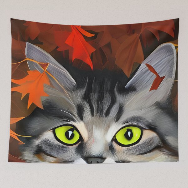Item preview, Cat In Leaves designed and sold by gramizzia.