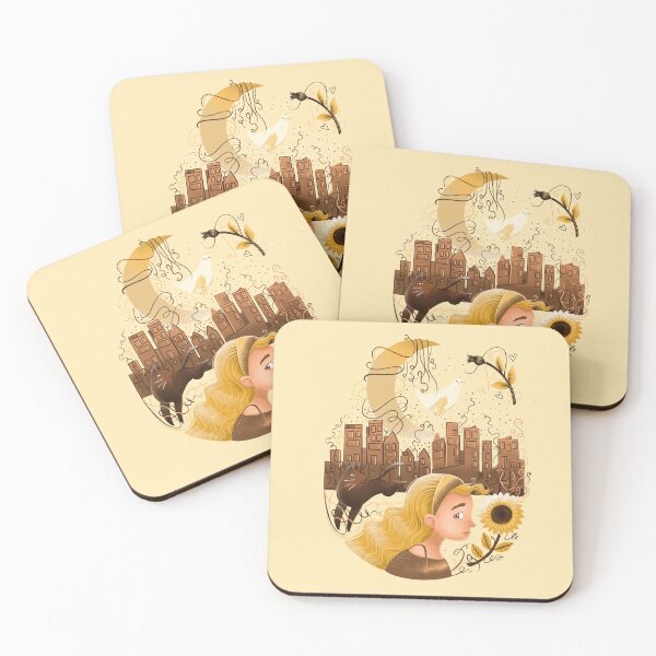 Item preview, Girl in the City on a Yellow Moon designed and sold by jasmineberry.