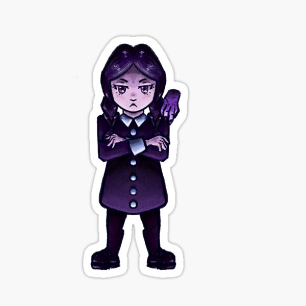 Wednesday Adam Ilustration Sticker