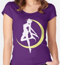 Sailor Moon logo clean Women's Fitted Scoop T-Shirt