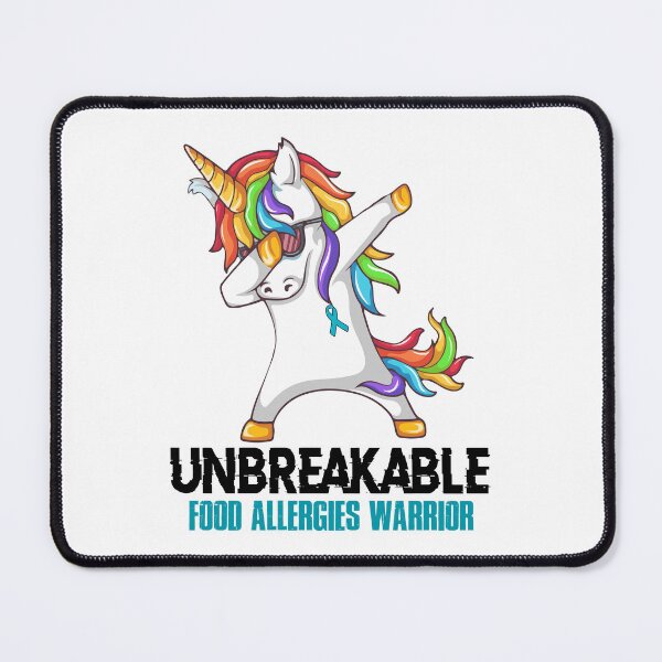 Item preview, Food Allergies Awareness - Unicorn Food Allergies Warrior Ribbon UNBREAKABLE designed and sold by Fernandezf.