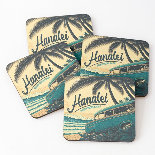 Item preview, Hanalei Kauai Vintage Hawaiian Surf  designed and sold by UncannyCanvas.