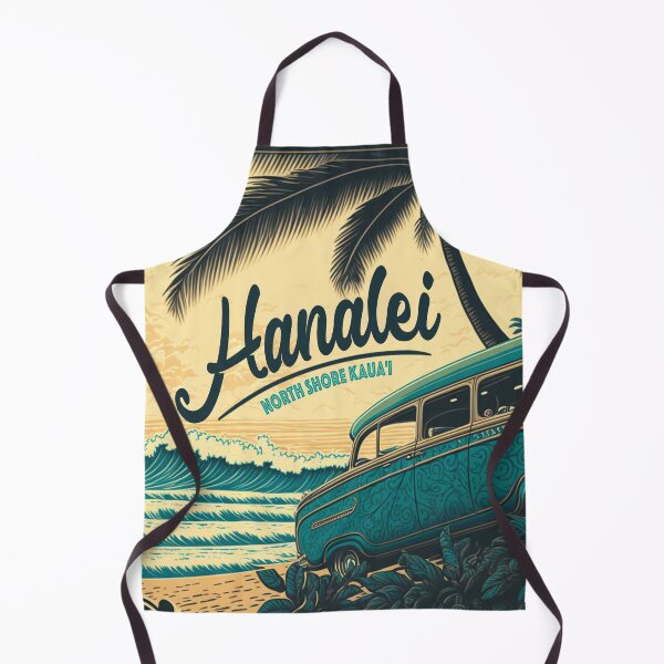 Item preview, Hanalei Kauai Vintage Hawaiian Surf designed and sold by UncannyCanvas.