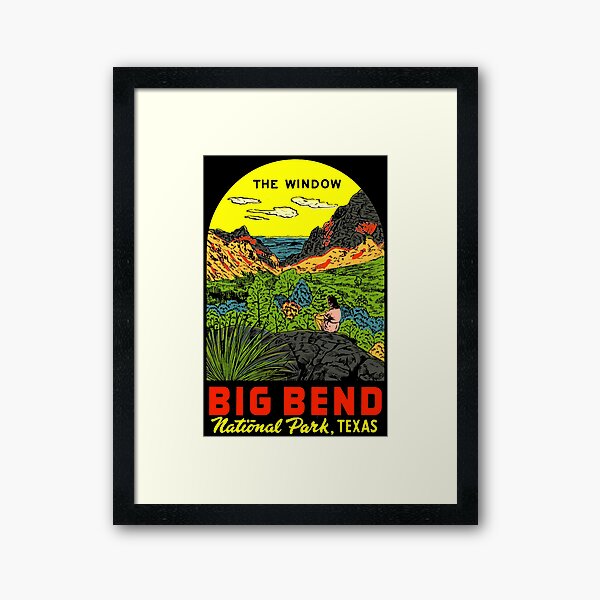 Item preview, The Window BIG BEND National Park Vintage Travel Decal designed and sold by hilda74.