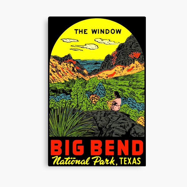 Item preview, The Window BIG BEND National Park Vintage Travel Decal designed and sold by hilda74.