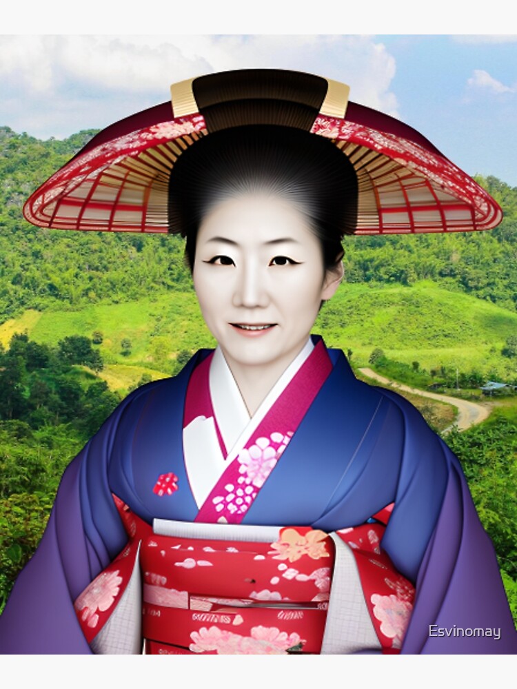 "Japanese Lady In A Traditional Kimono." Poster for Sale by Esvinomay