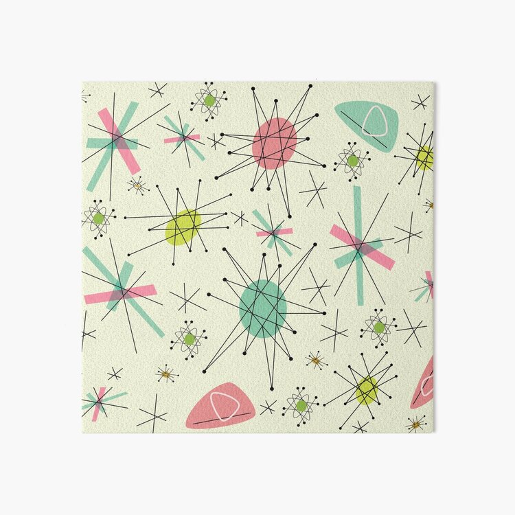 Atomic 50s Art Board Print