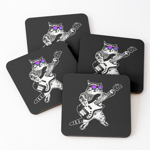 Item preview, Rockstar Cat Music Lover Meow Guitarist designed and sold by DamnGoodDesign.