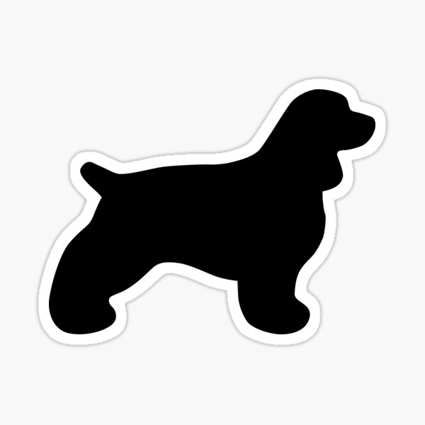 Cocker Spaniel Dogs on Buffalo Plaid Sticker