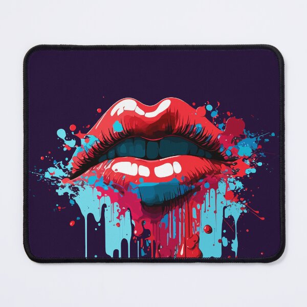 Item preview, Red Drippy Sexy Paint Lips designed and sold by ChasmicArt.
