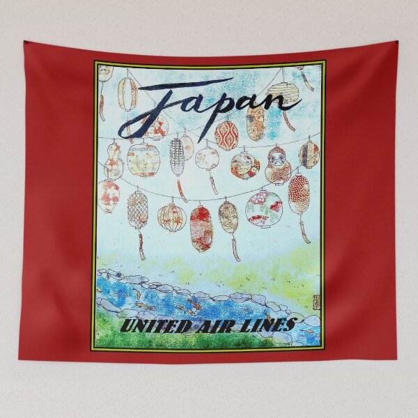 Item preview, UNITED AIR LINES : Fly to Japan Advertising Print designed and sold by posterbobs.