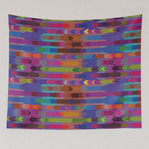Item preview, Colorful chevron mexican fabric mayan textil navajo vibrant colors designed and sold by T-Mex.