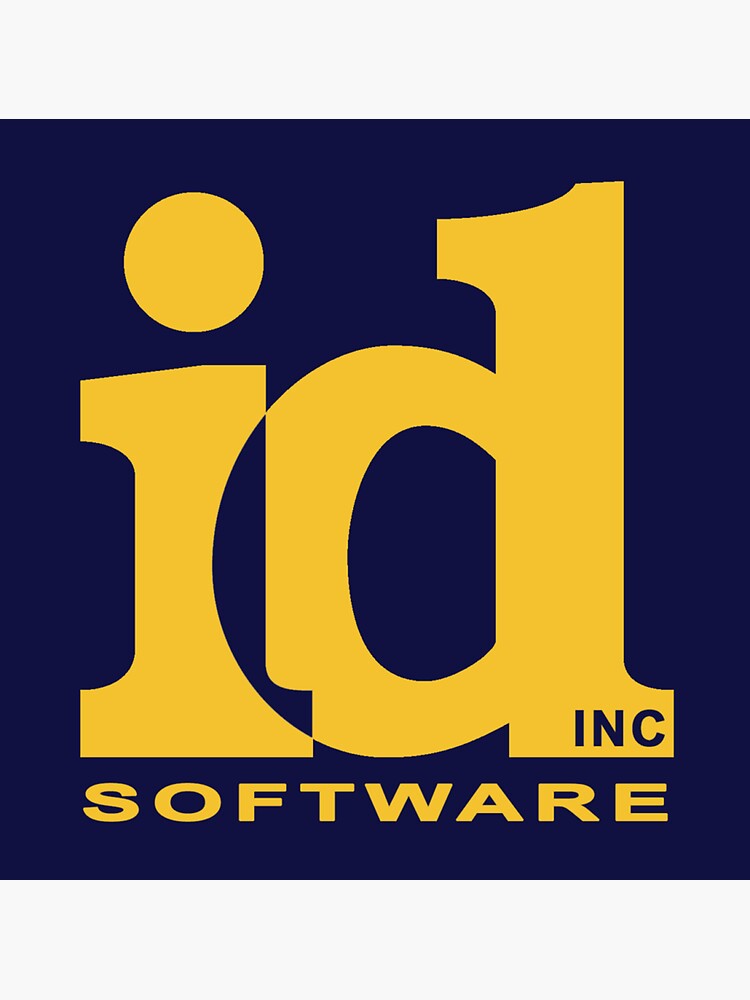 "ID SOFTWARE LOGO" Sticker by spookcity Redbubble