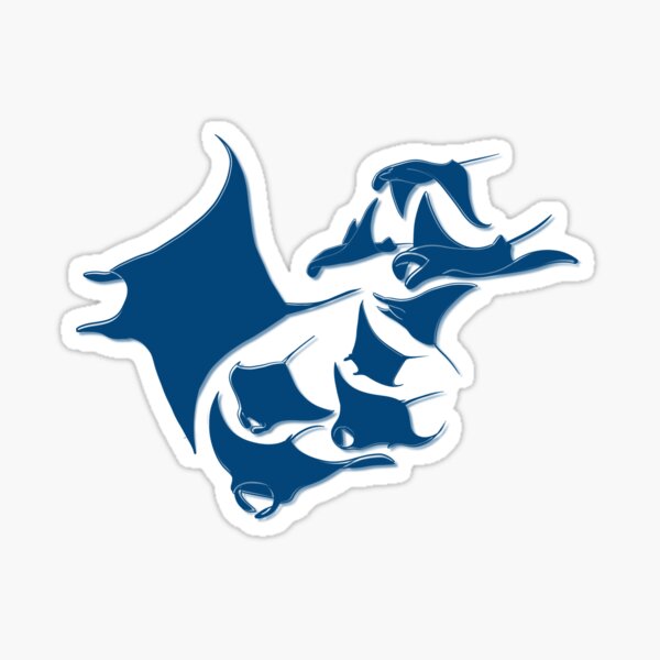 Blue Manta Rays Sticker