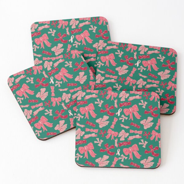 Item preview, Red and pink bows on green  designed and sold by katerosestudios.