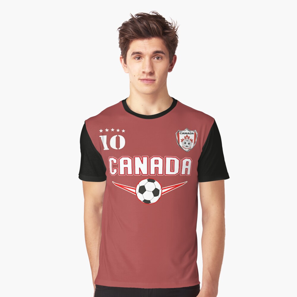 Canada Soccer Design with number 10 - Original Sports Apparel Kids T-Shirt  for Sale by fermo