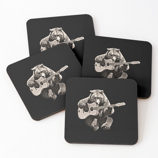 Item preview, Grizzly Bear Playing Guitar designed and sold by DamnGoodDesign.