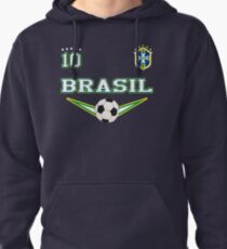 Brasil Brazil Soccer Design with number 10 - Original Sports Apparel Pullover Hoodie