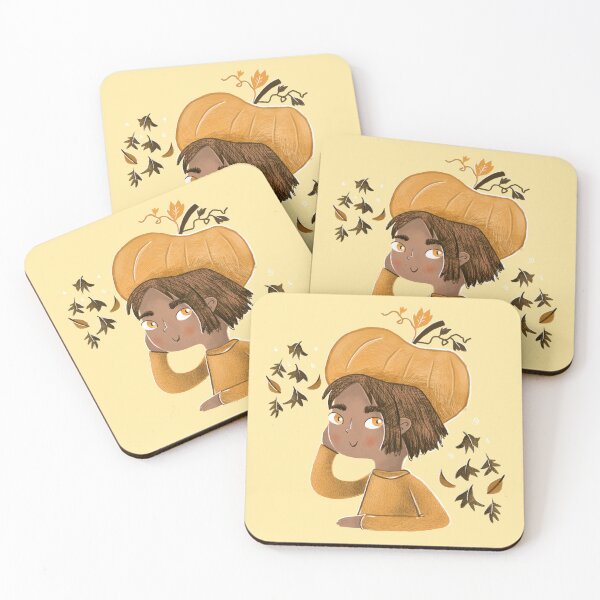 Item preview, Pumpkin Girl with Autumn Fall Leaves designed and sold by jasmineberry.