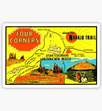 Four Corners Monument Vintage Travel Decal Sticker