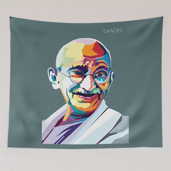 Item preview, Mahatma Gandhi colorful artwork designed and sold by PoliticsPrint.