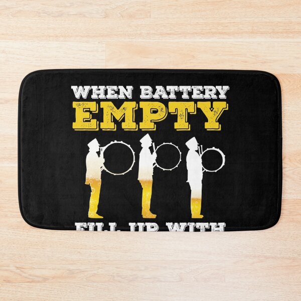 Item preview, Battery Empty Fill Up With Beer Funny Drumline Band Musician designed and sold by StrongShirts.