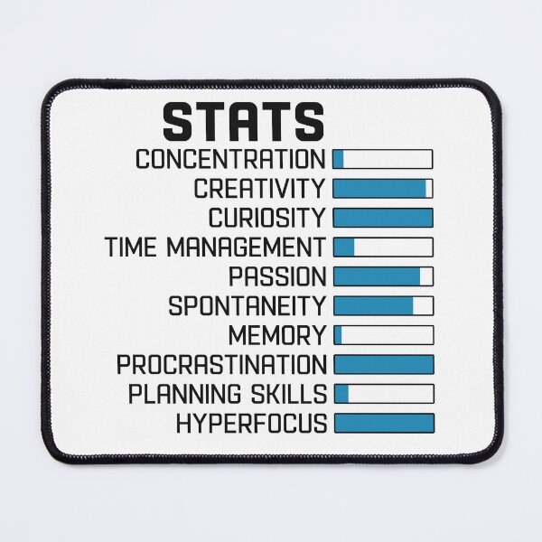 Item preview, ADHD Stats designed and sold by Dolphin Graphic.