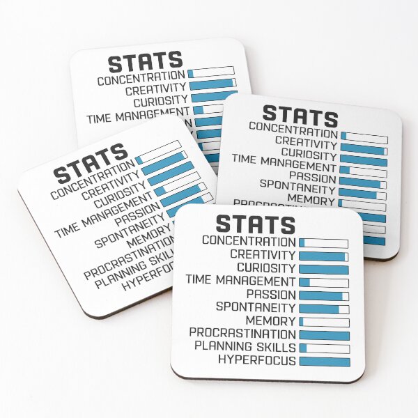 Item preview, ADHD Stats designed and sold by Dolphin Graphic.