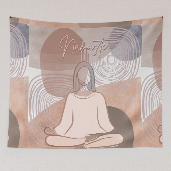 Item preview, Namaste yoga relaxing artwork  designed and sold by TipTopTapo.