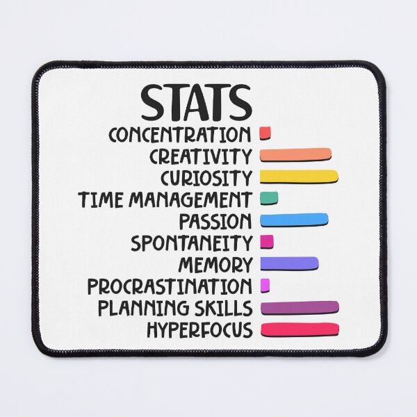 Item preview, ADHD Stats designed and sold by Dolphin Graphic.
